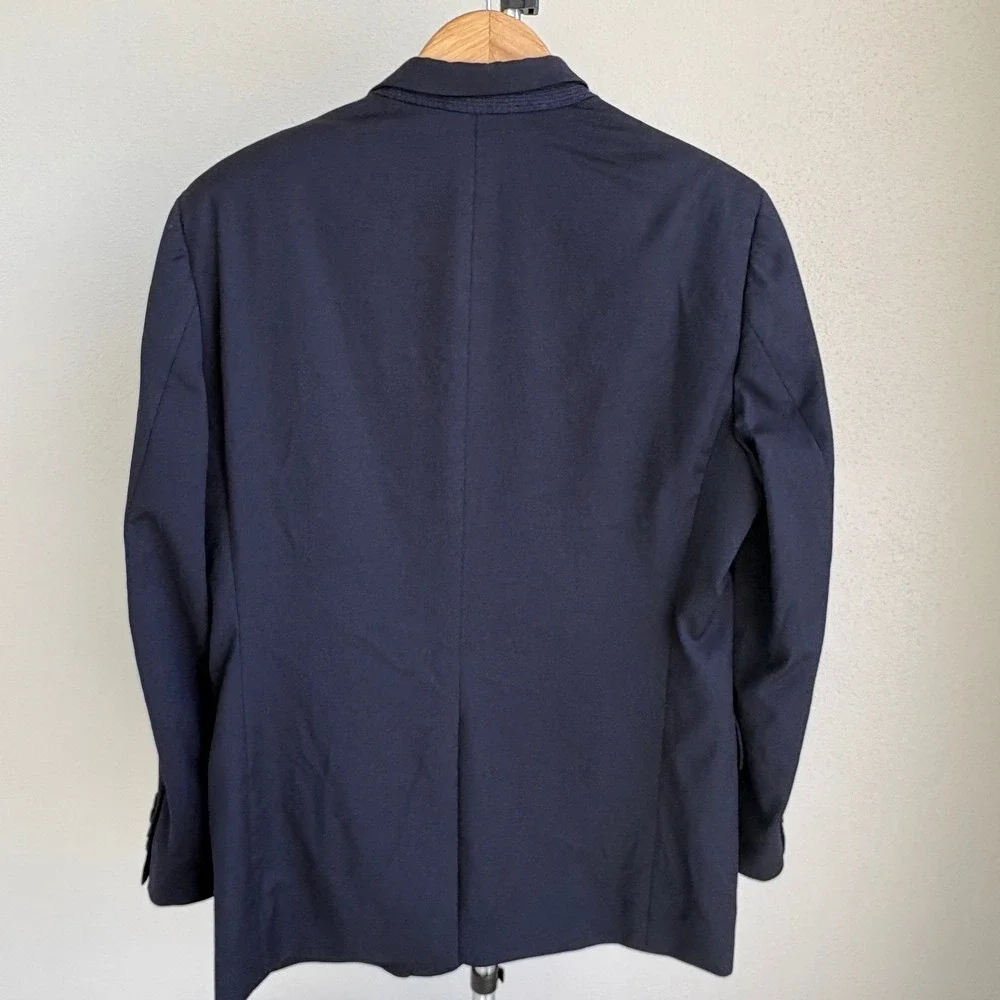 Brooks Brothers 1818 Fitzgerald Navy Blue Wool Blazer‎ Sport Coat Italy 42S